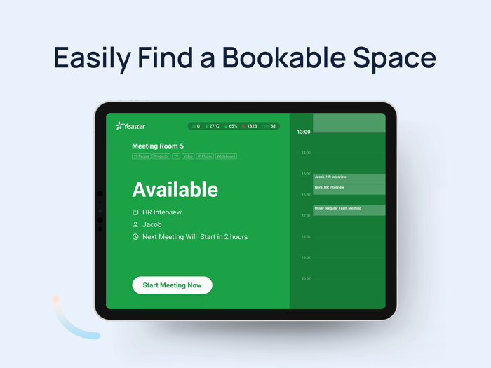 Yeastar Meeting Room Display