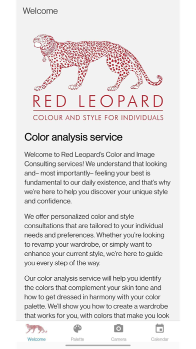 Red Leopard - color analysis Screenshot