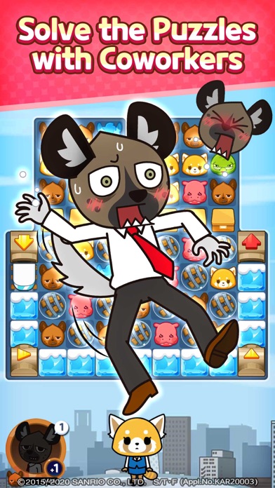 Aggretsuko :Sanrio Puzzle Game Screenshot