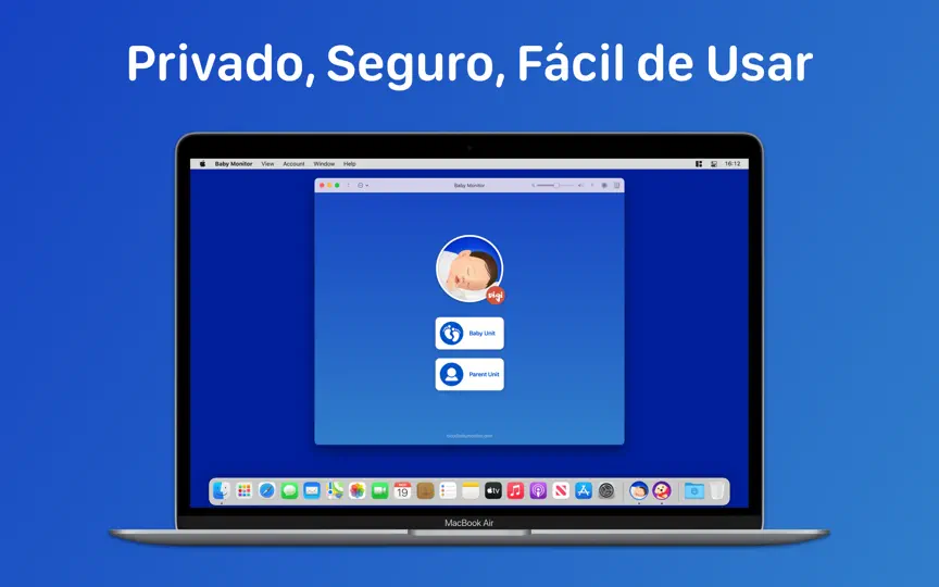 Captura de pantalla de Cloud Baby Monitor en iPhone 8