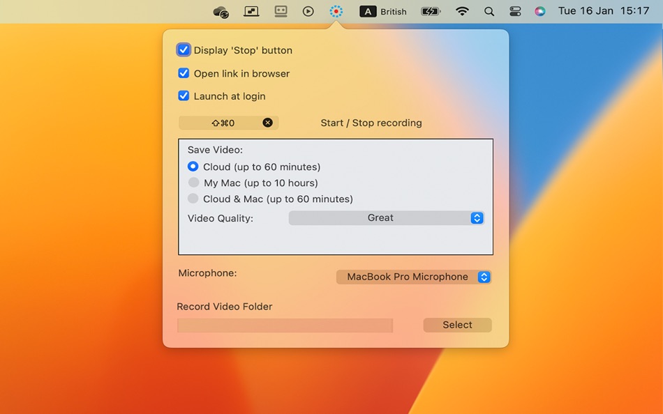 #3. Floomby Rec: Screen Recorder (macOS) Bởi: Aleksei Levin