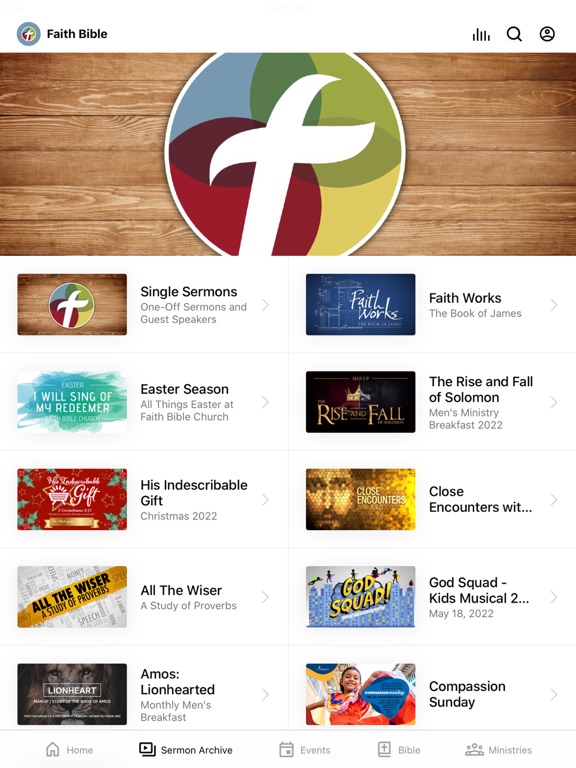 Faith Bible Church (Edmond) iPad screenshot 2 - Education app