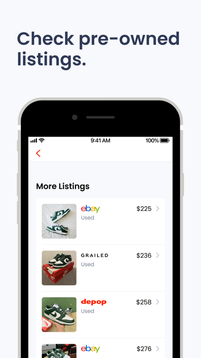 Sanctuary: Sneaker Market Data Screenshot