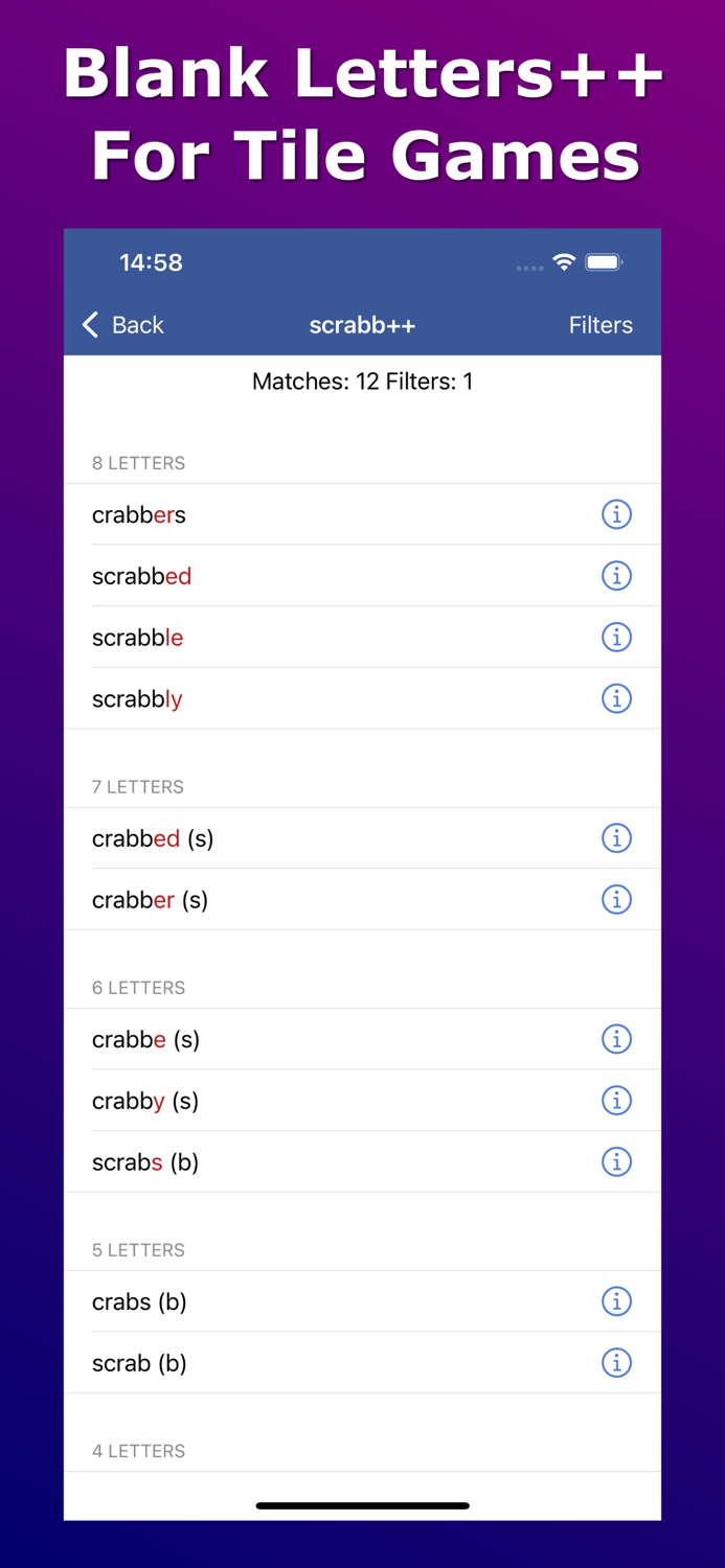 Anagram Solver - Crosswords