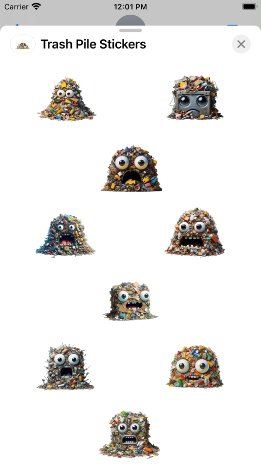 #1. Trash Pile Stickers (iOS) Podle: Paul Scott