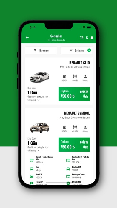 Erboy Rent a Car Screenshot