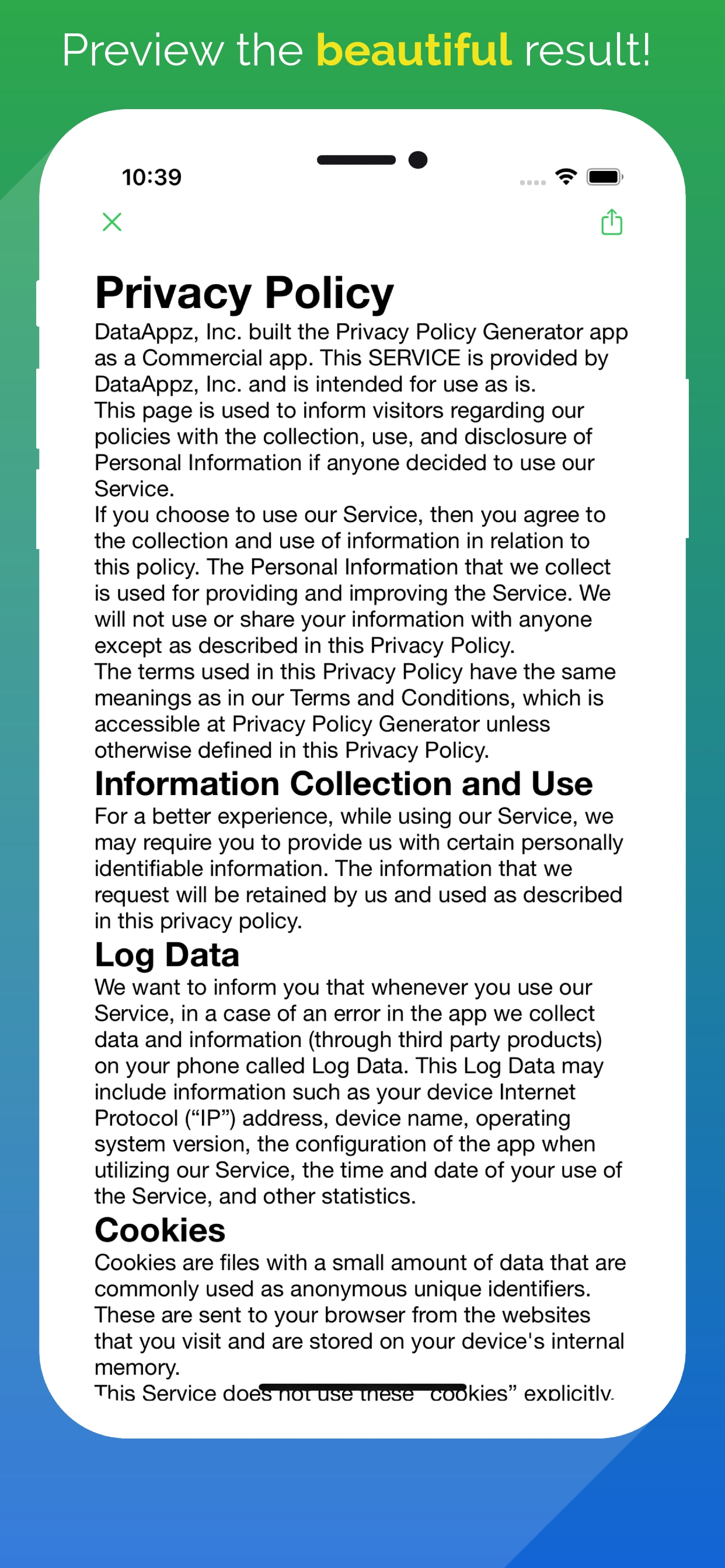 Privacy Policy Generator