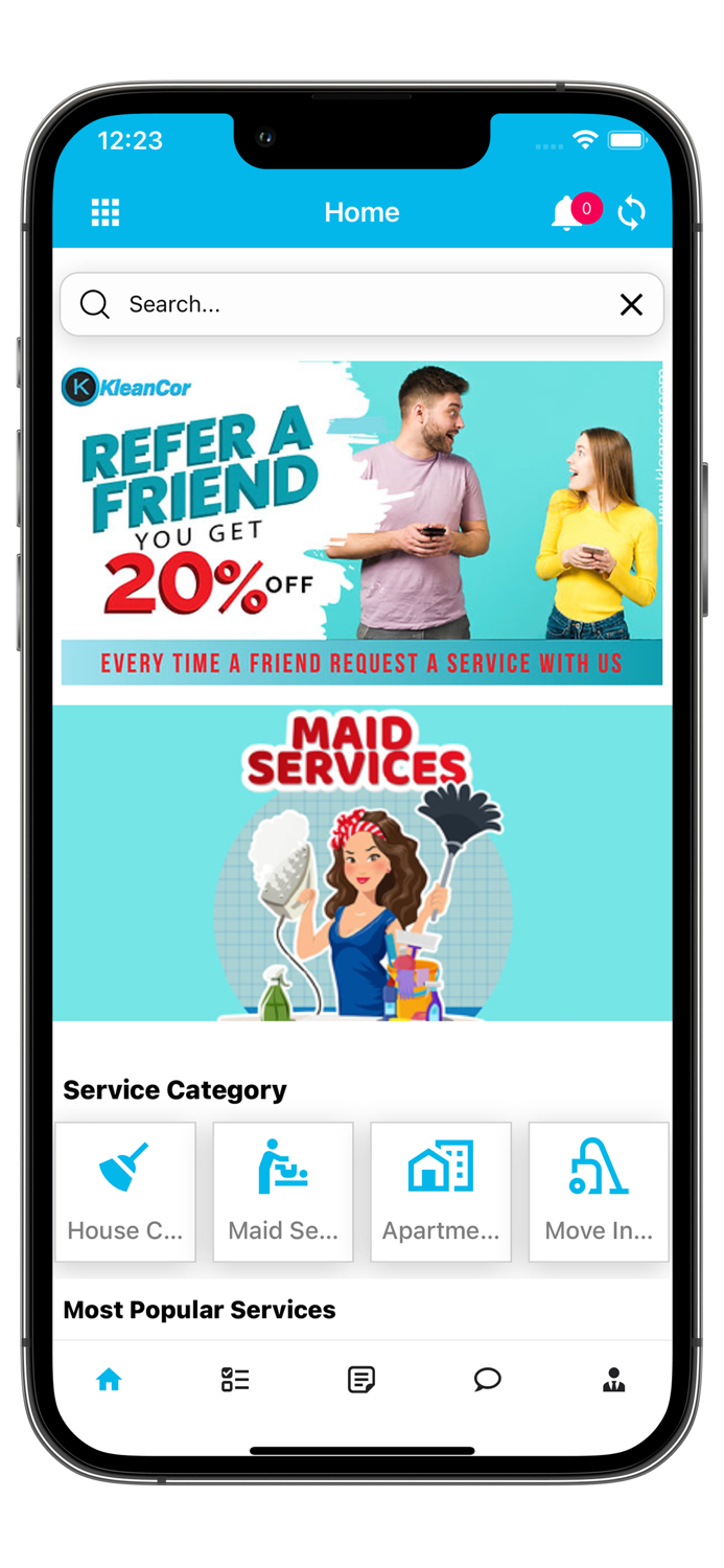 Kleancor Cleaning Service App