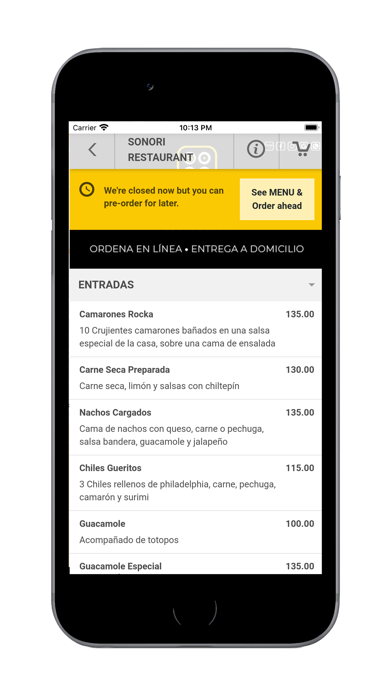 Sonori Restaurant Screenshot