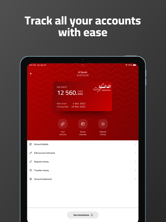 Gulf Bank Mobile Banking iPad screenshot 4 - Finance app