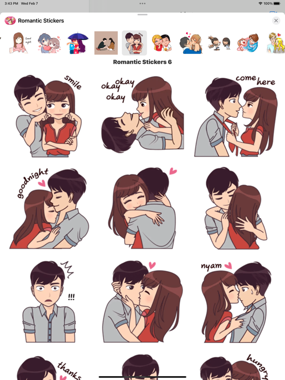 Screenshot #6 pour Animated Romantic Stickers !