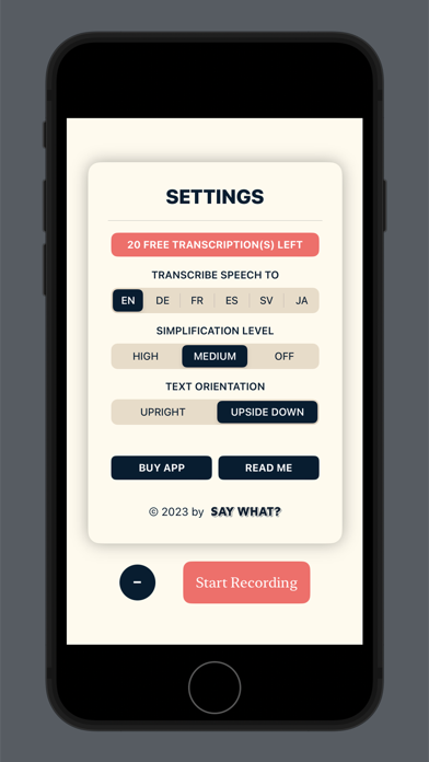 Say-What? Screenshot