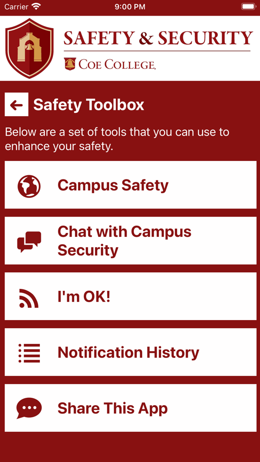 #5. Coe Safe (iOS) 由: Coe College