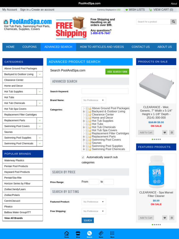 PoolAndSpa.com iPad screenshot 3 - Business app