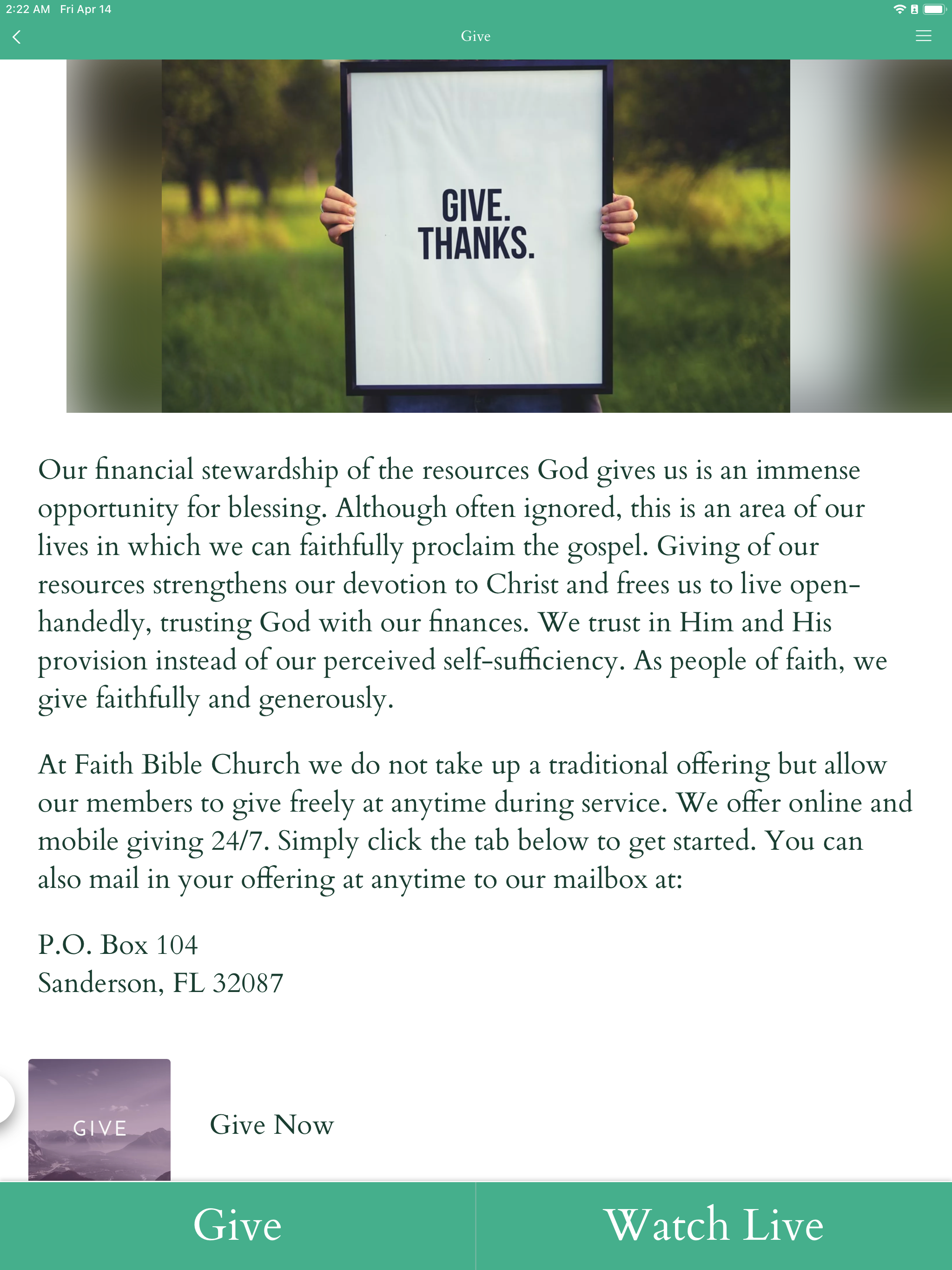 Faith Bible Church FL screenshot 6