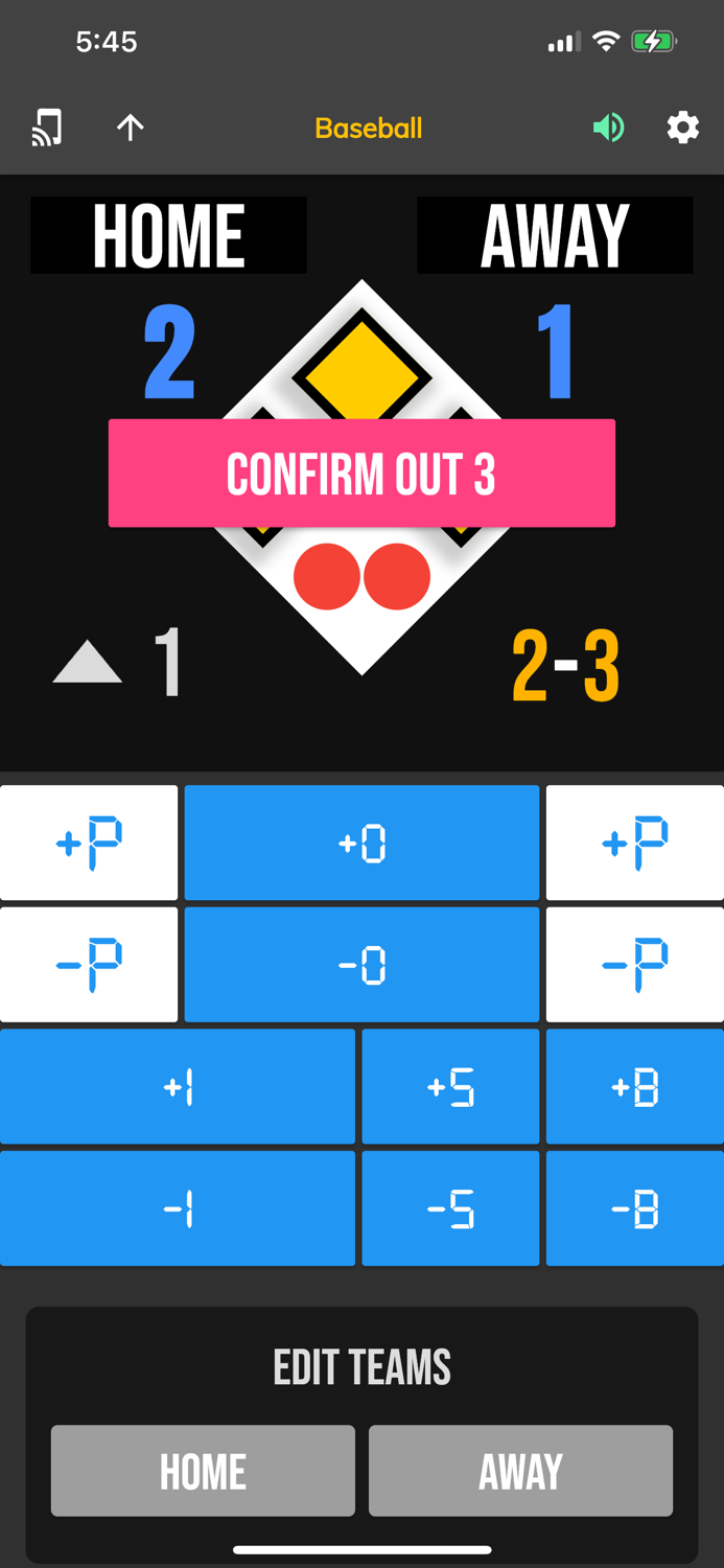 BT Baseball Controller