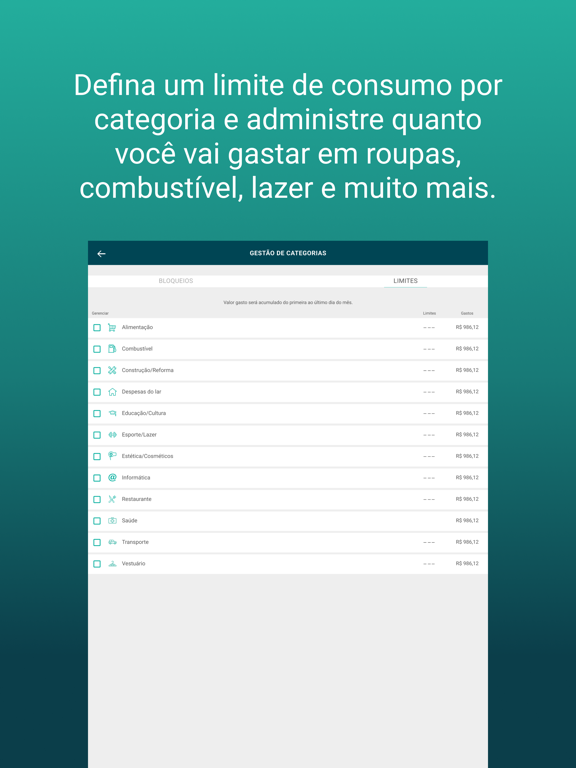 Sicoobcard Mobile iPad screenshot 6 - Finance app