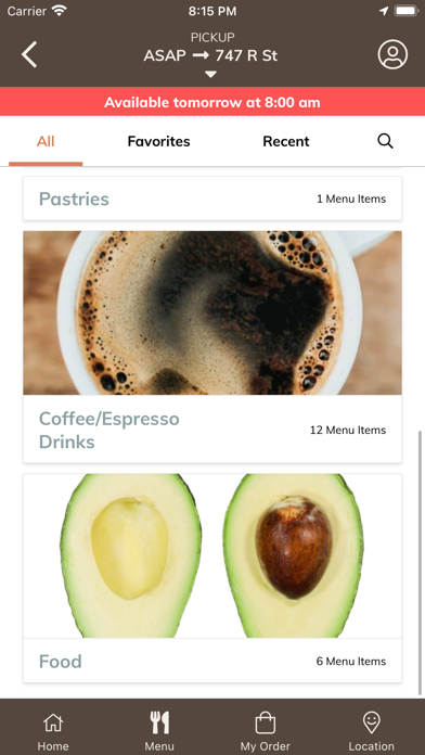 Mosaic Coffee Screenshot