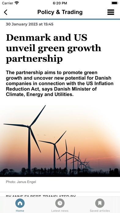 EnergyWatch News Screenshot
