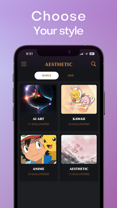 Aesthetic Wallpapers & Themes Screenshot