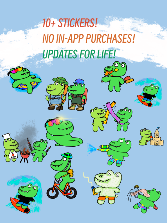 Nosu the Dinosaur iPad screenshot 2 - Stickers app
