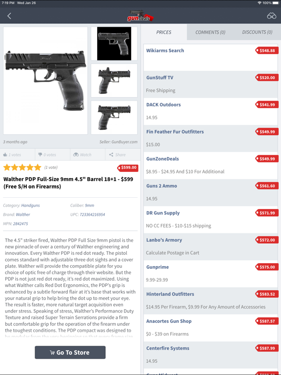 gun.deals iPad screenshot 4 - Shopping app