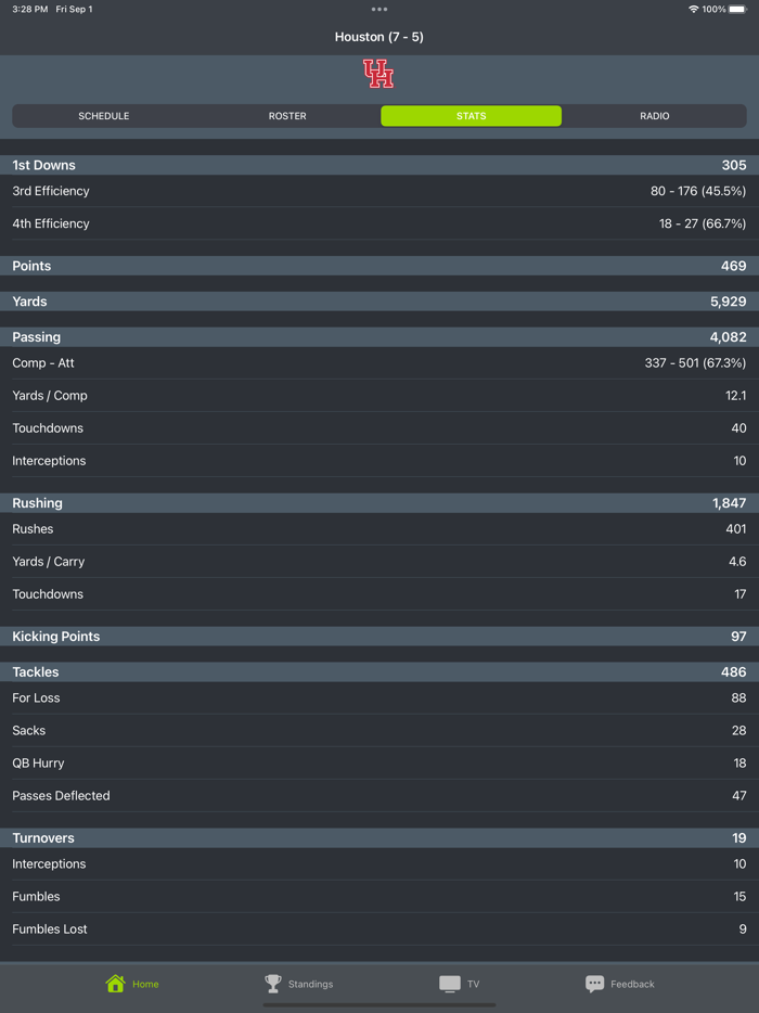 Houston Football App