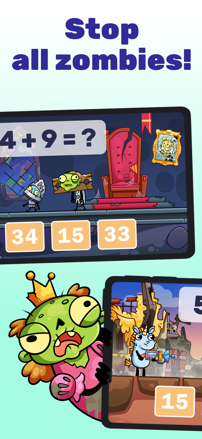 Math games Zombie Invasion
