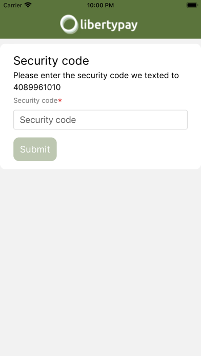 LibertyPay Money Transfer Screenshot