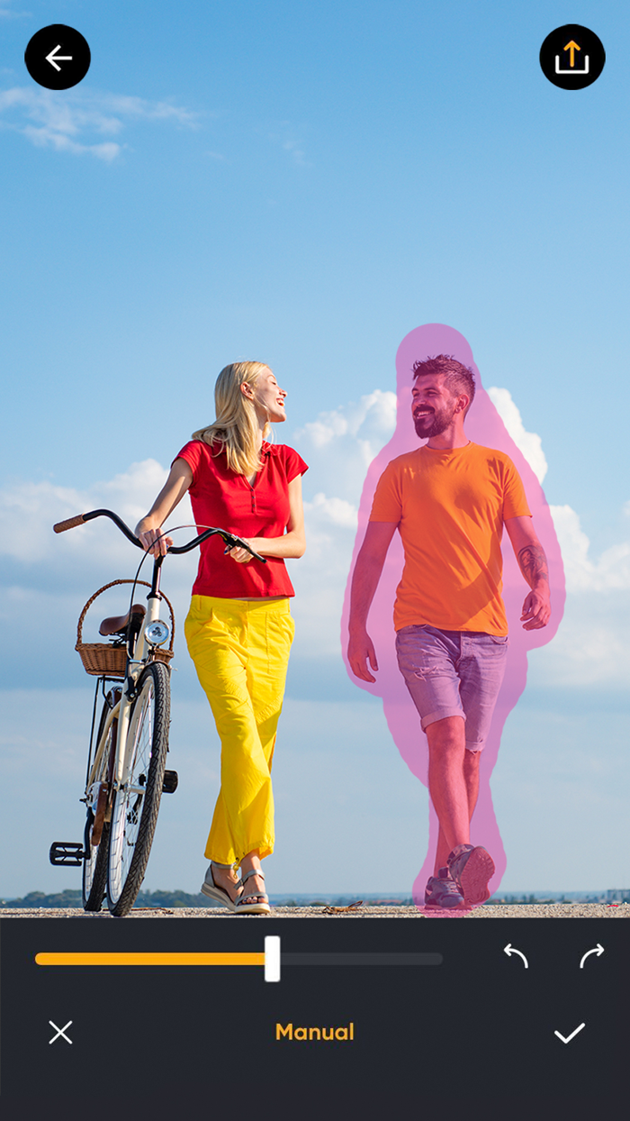 Remove object from photo app