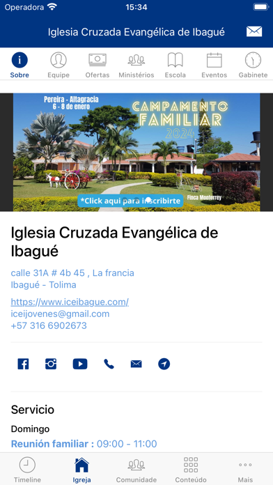 Cruzada Evangélica de Ibagué Screenshot