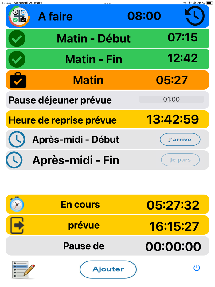 Gestion Quotidienne du Travail