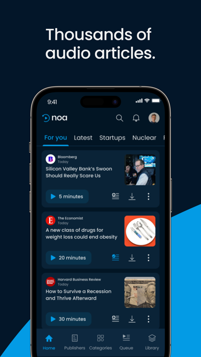 Noa: Listen to audio articles Screenshot