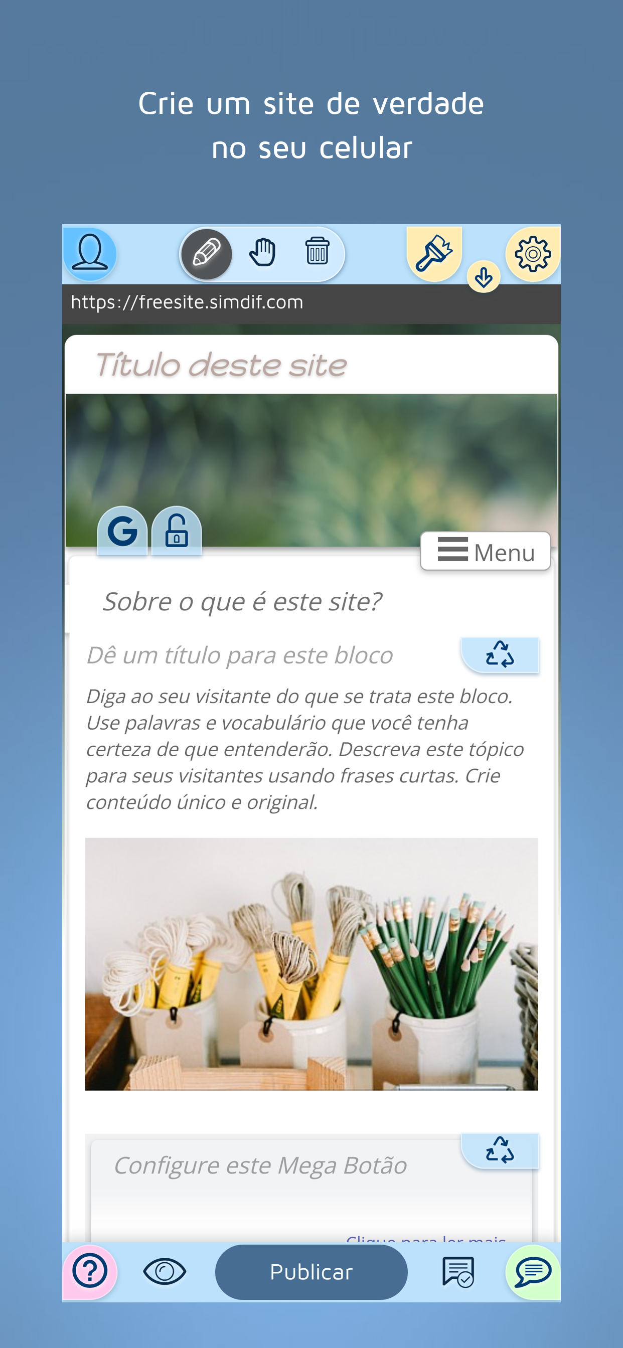 FreeSite – Criador de Sites