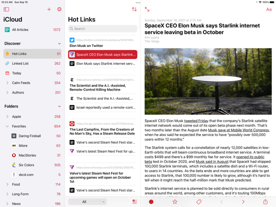 lire: RSS Reader iPad app afbeelding 5