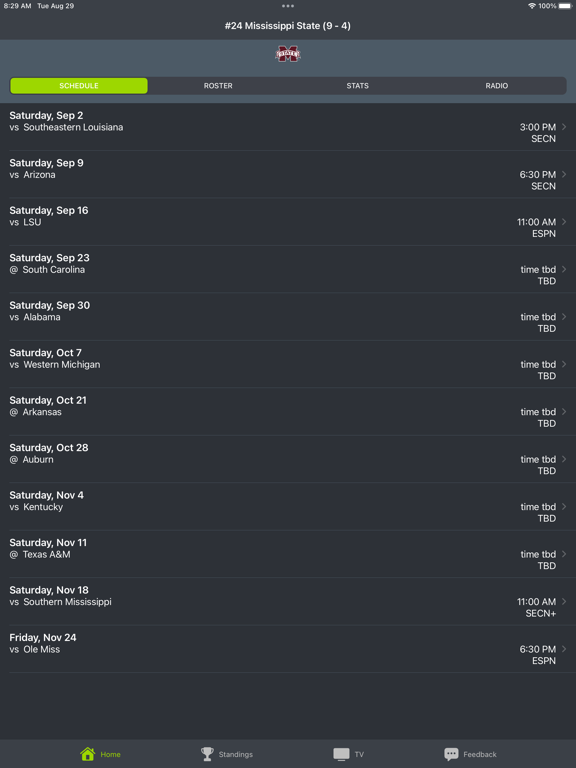 Screenshot #4 pour Mississippi State Football App