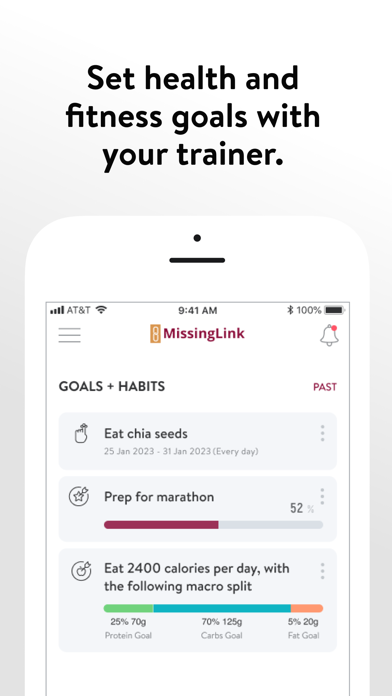 Missinglink Fitness Nutrition Screenshot