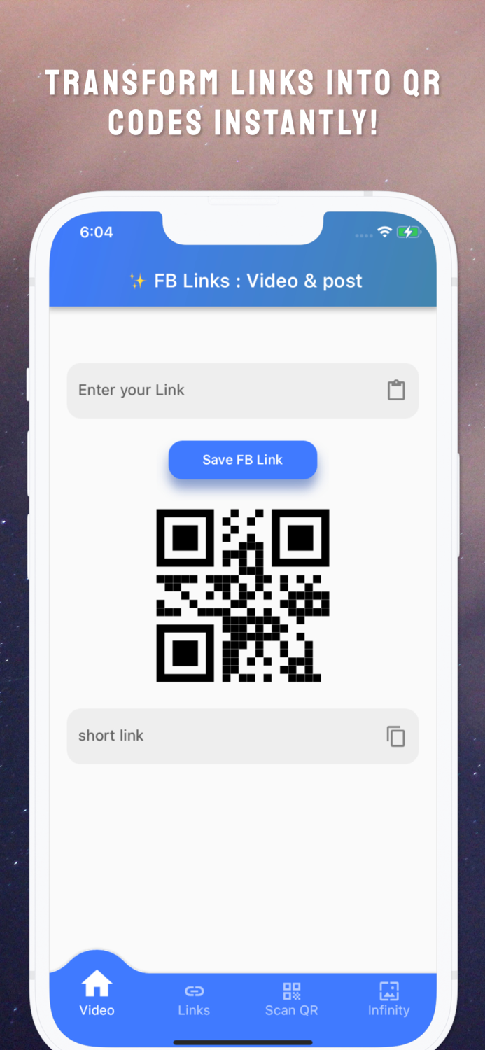 BlueSaveVideo to QR and Shorten