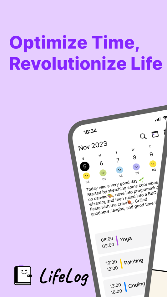 #1. LifeLog - Timelog & Diary (iOS) 由: genki asano