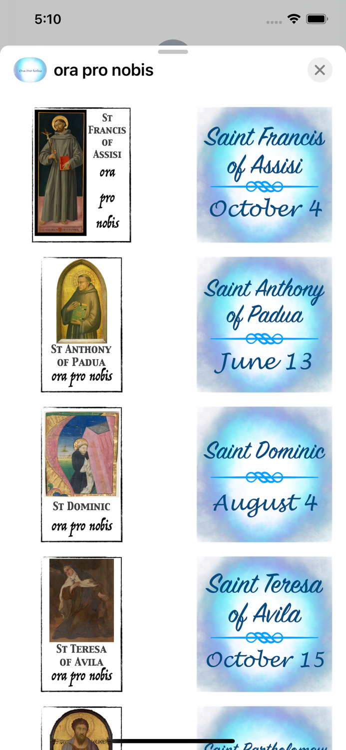 ora pro nobis stickers