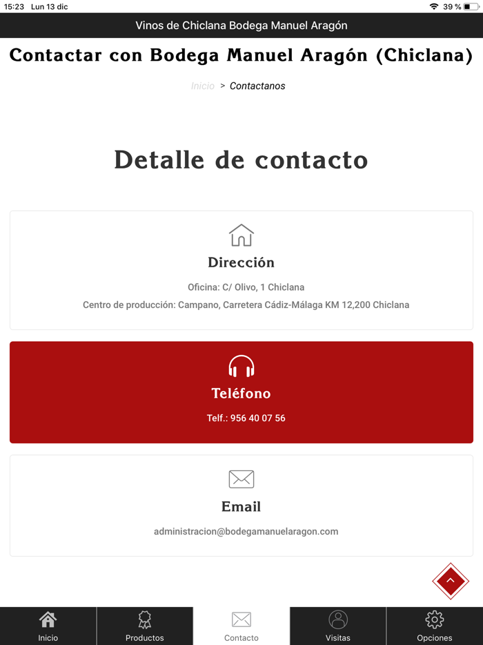 Bodega Manuel Aragón Sanatorio