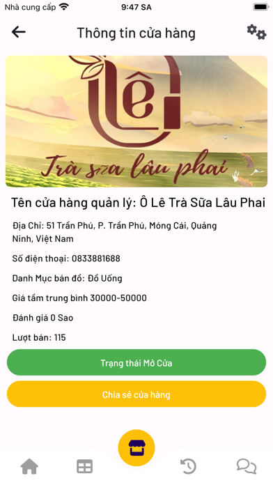Móng Cái Shopping Merchant Screenshot