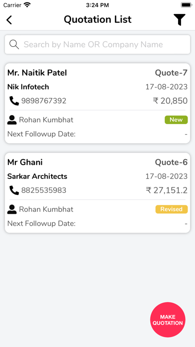 Duo Solar Quotation Screenshot