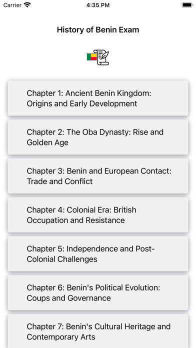 History of Benin Exam Screenshot