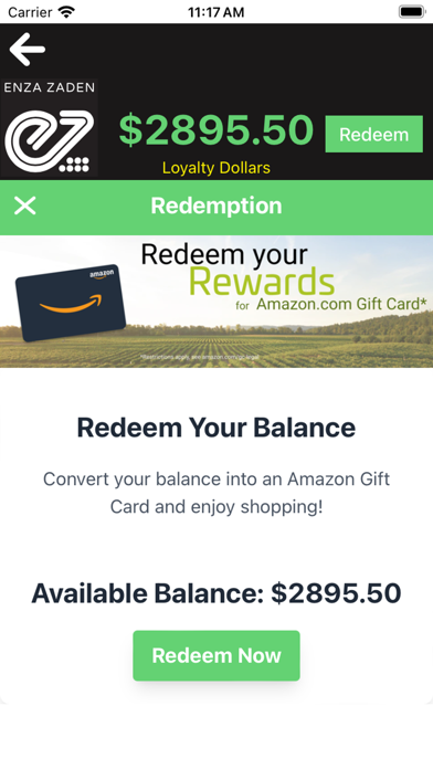 Enza Zaden Rewards Screenshot