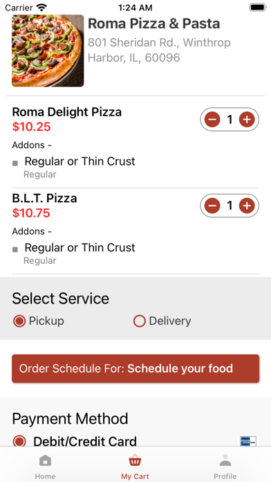 Roma Pasta and Pizza Screenshot