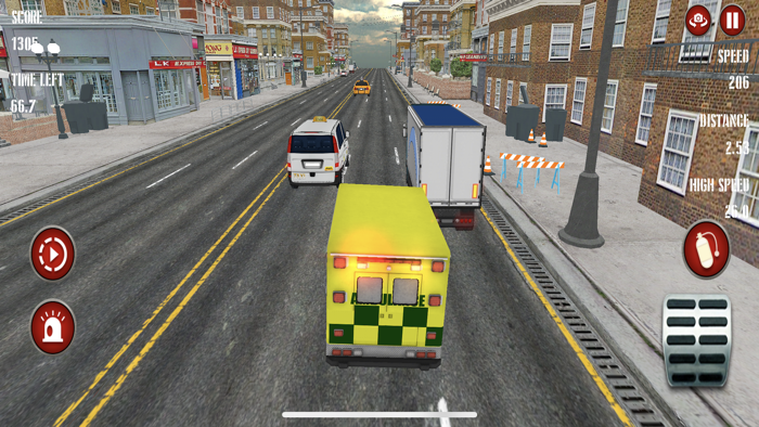Ambulance Endless Race in City