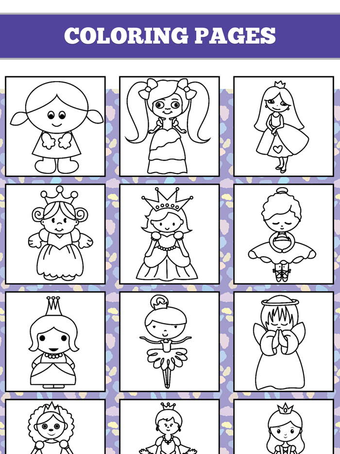 Fairy and Princess Coloring Book