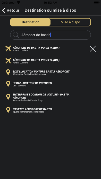 Corse VTC votre chauffeur VTC Screenshot