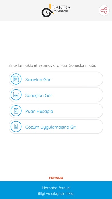 Dakika Online Sınav Screenshot